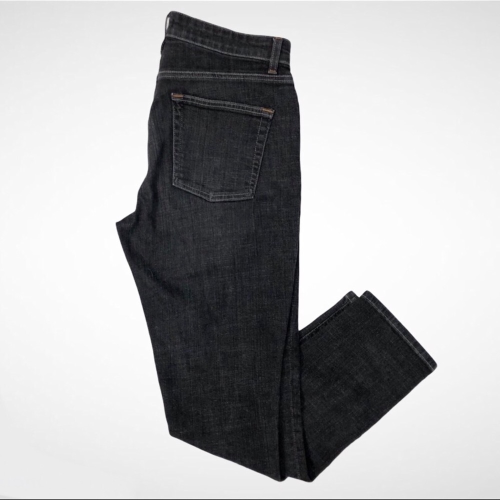 Eileen Fisher Straight Leg Jeans Black Size 4 Organic Cotton